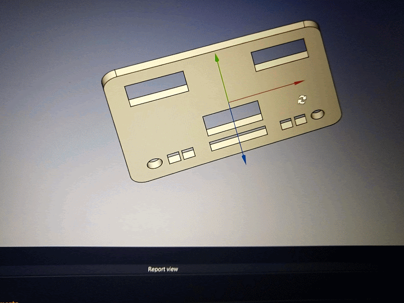 3D CAD program depicting a fingerguard